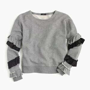 J. CREW Ruffle Sweatshirt
